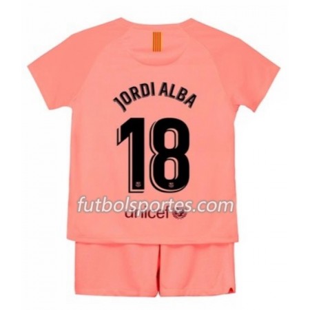 Camisetas FC Barcelona Jordi Alba 18 Niño Tercera Equipacion 2018/2019